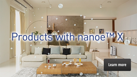 A link to the "Products with nanoe™ X" page